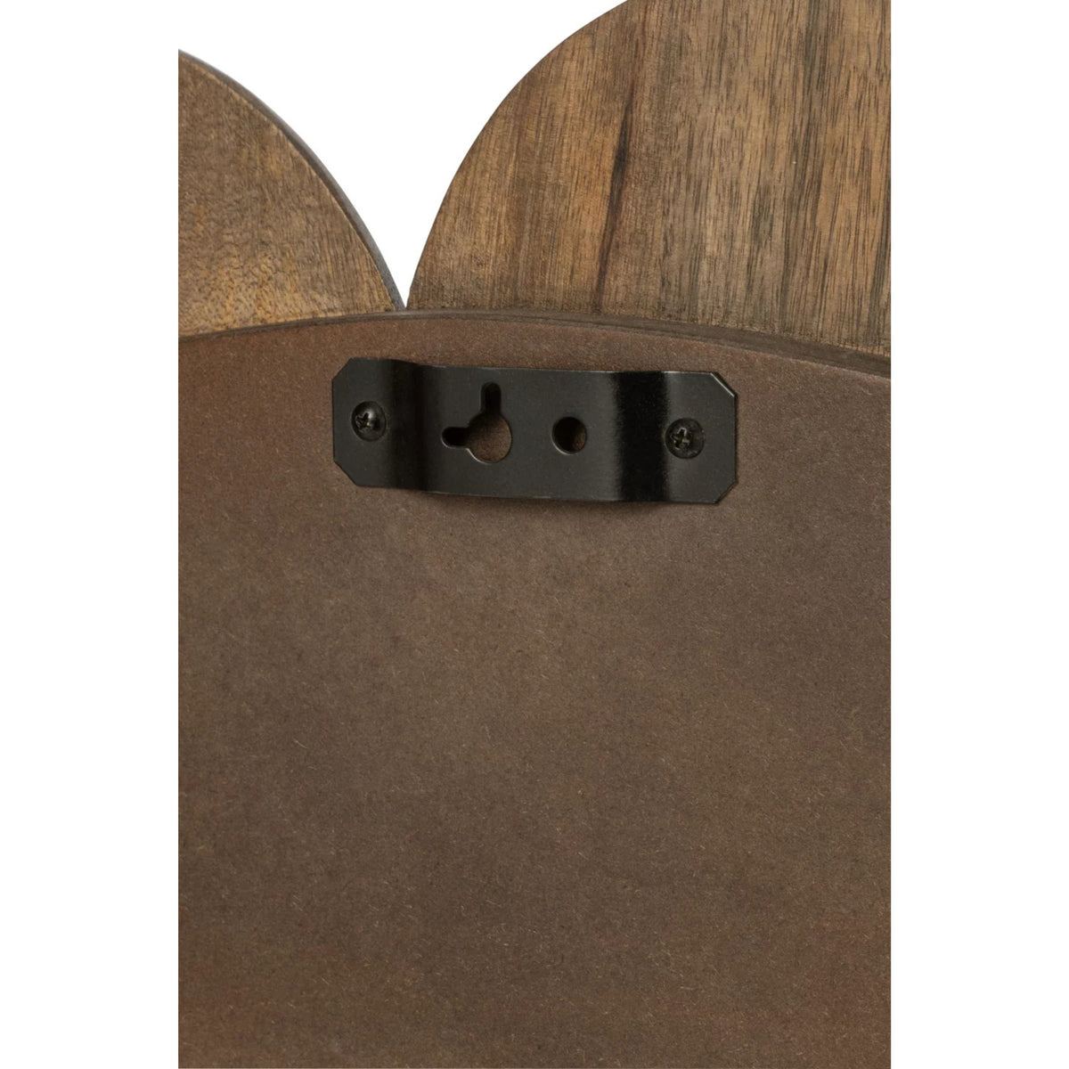 Espejo de pared Flores Madera de mango Marrón oscuro J-Line