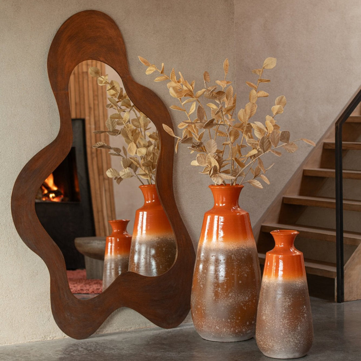 Espejo de pared Hierro Bronce J-Line