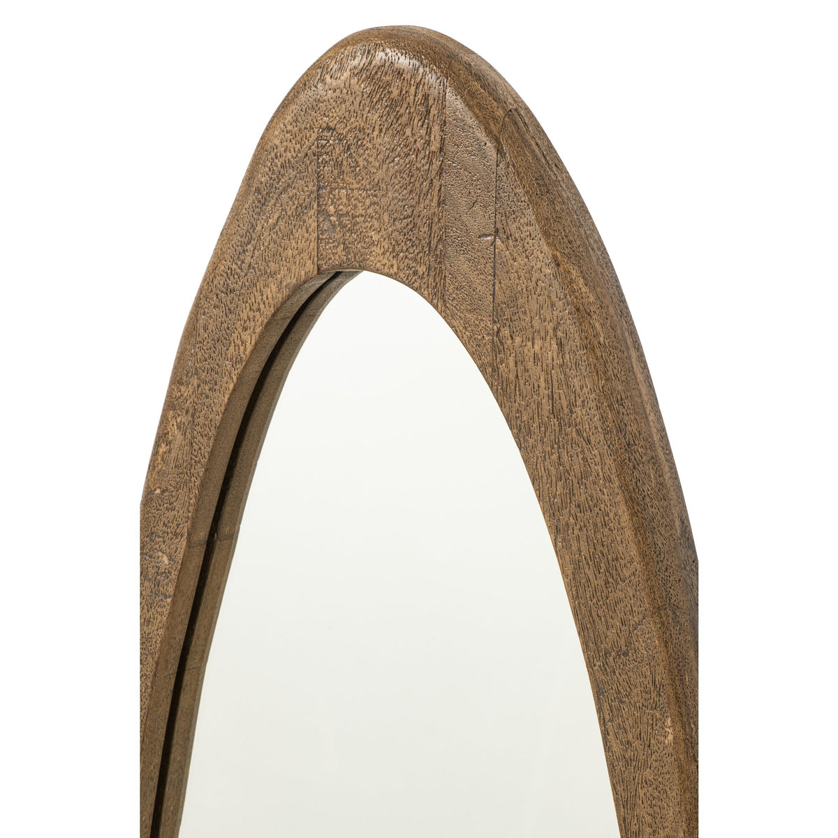 Espejo de pared de madera de mango marrón oscuro J-Line