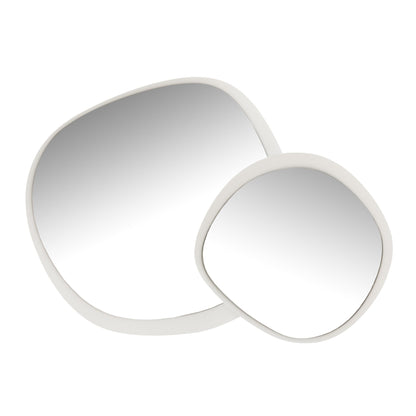 Espejo de pared Metal/Vidrio Blanco Grande