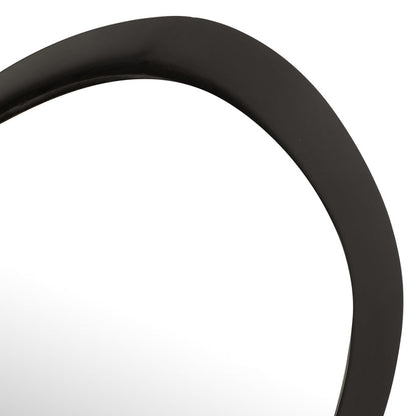 Wandspiegel Rond Metaal/Glas Zwart Small - Spiegel - J-Line - livinglovely.nl