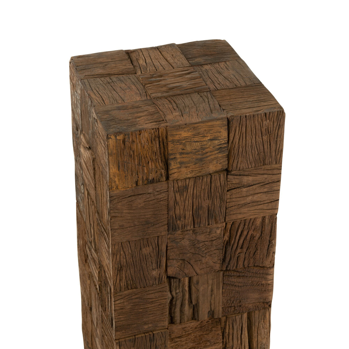 Columna de Madera Reciclada Natural Grande Línea J