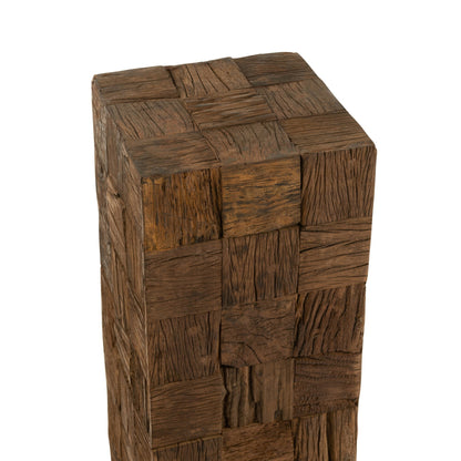 Columna de Madera Reciclada Natural Grande Línea J