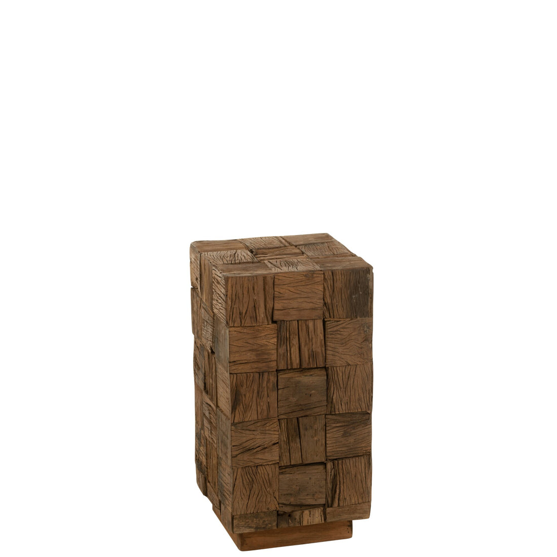 Columna de madera reciclada natural pequeña J-Line