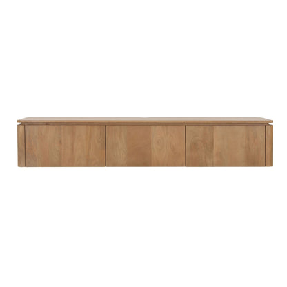 Zwevend TV-meubel Dallas Mangohout Naturel 165cm van Starfurn